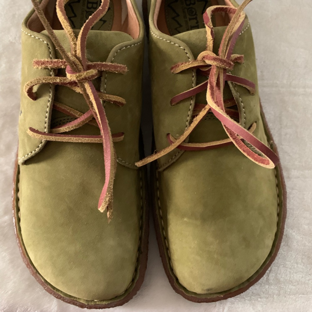 🫒Green Born tie up Suede Shoes🫒